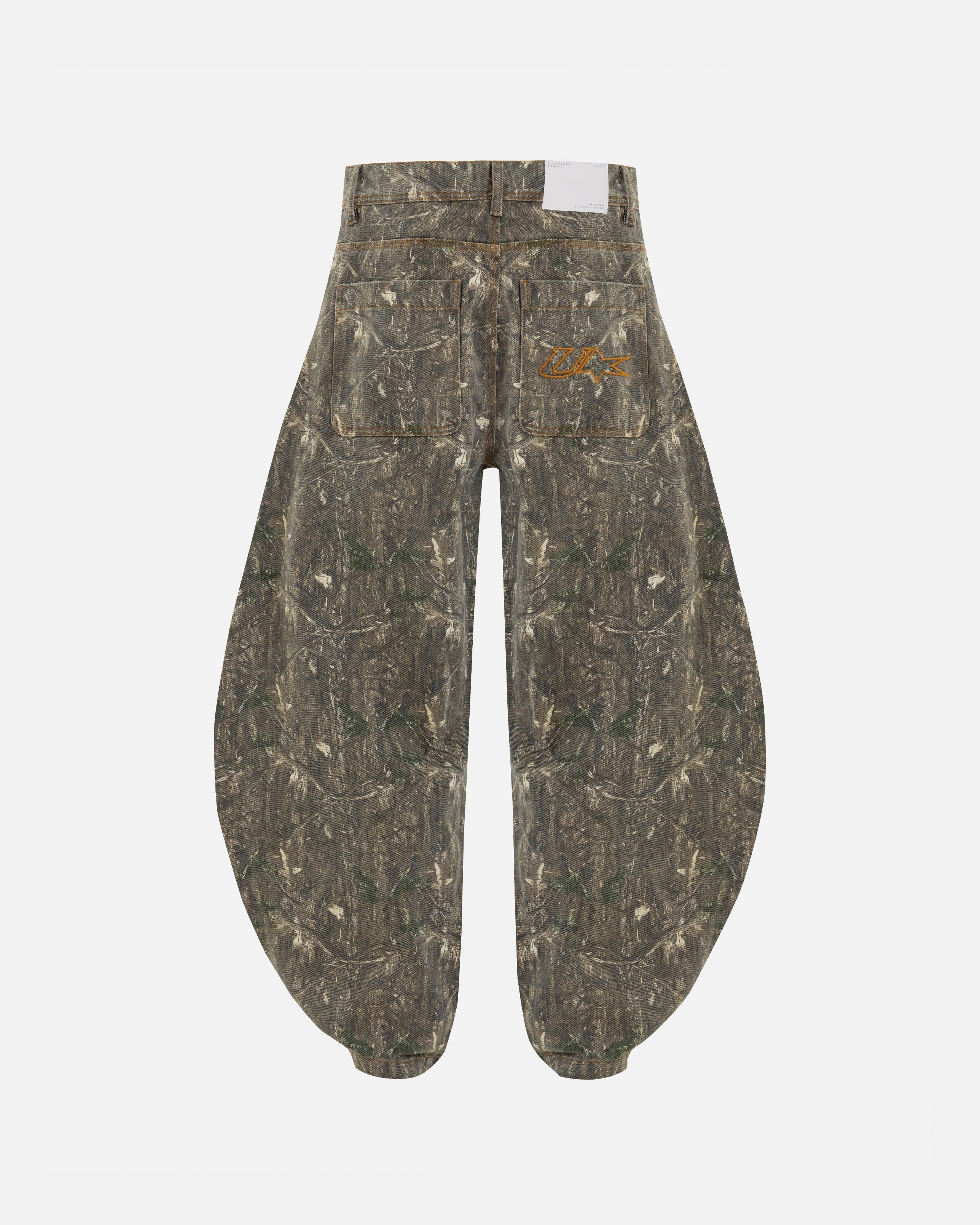Echoes UNDRGLD Barrel Jeans Forest Pattern Echoes UNDRGLD Barrel Jeans Forest Pattern