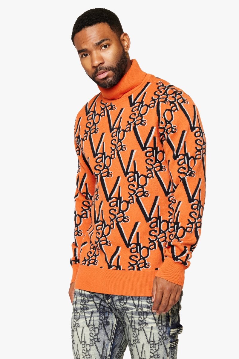 "ELYSIAN" TURTLE NECK TIGER TANGERINE "ELYSIAN" TURTLE NECK TIGER TANGERINE