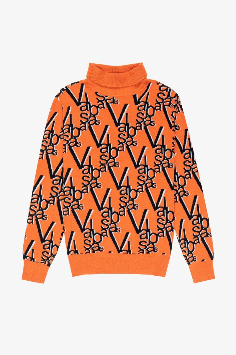 "ELYSIAN" TURTLE NECK TIGER TANGERINE "ELYSIAN" TURTLE NECK TIGER TANGERINE