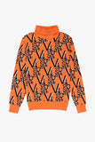 "ELYSIAN" TURTLE NECK TIGER TANGERINE "ELYSIAN" TURTLE NECK TIGER TANGERINE