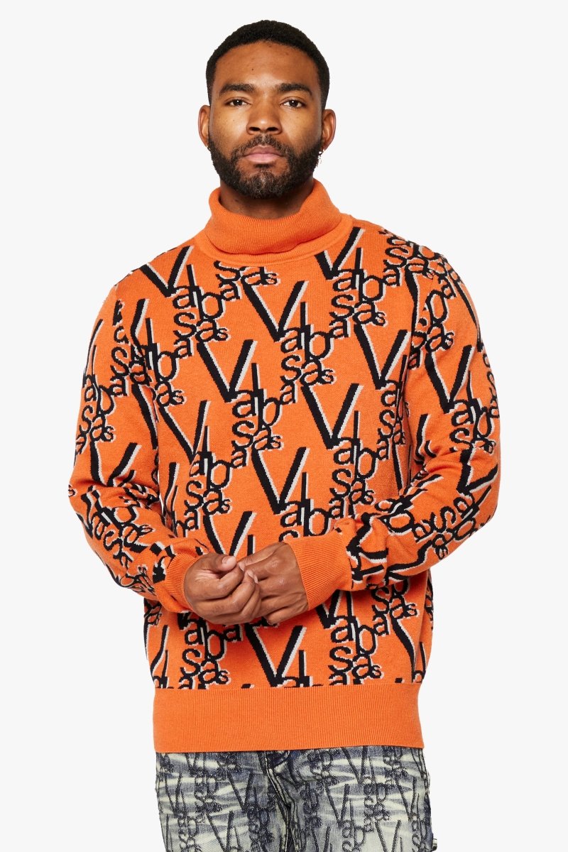 "ELYSIAN" TURTLE NECK TIGER TANGERINE "ELYSIAN" TURTLE NECK TIGER TANGERINE