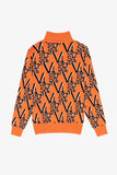 "ELYSIAN" TURTLE NECK TIGER TANGERINE "ELYSIAN" TURTLE NECK TIGER TANGERINE
