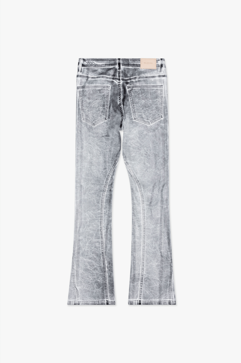 Fax Stacked Denim White Black Waxed Fax Stacked Denim White Black Waxed