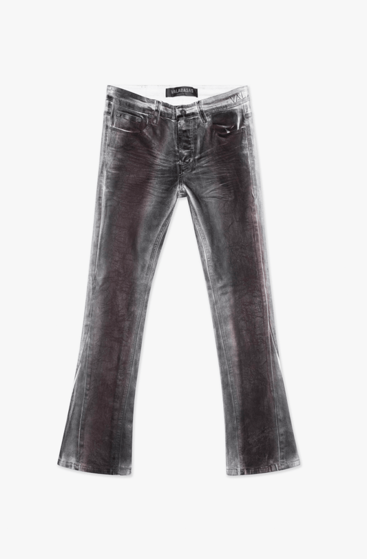 Fax Waxed Stacked Denim Red White Dirty waxed