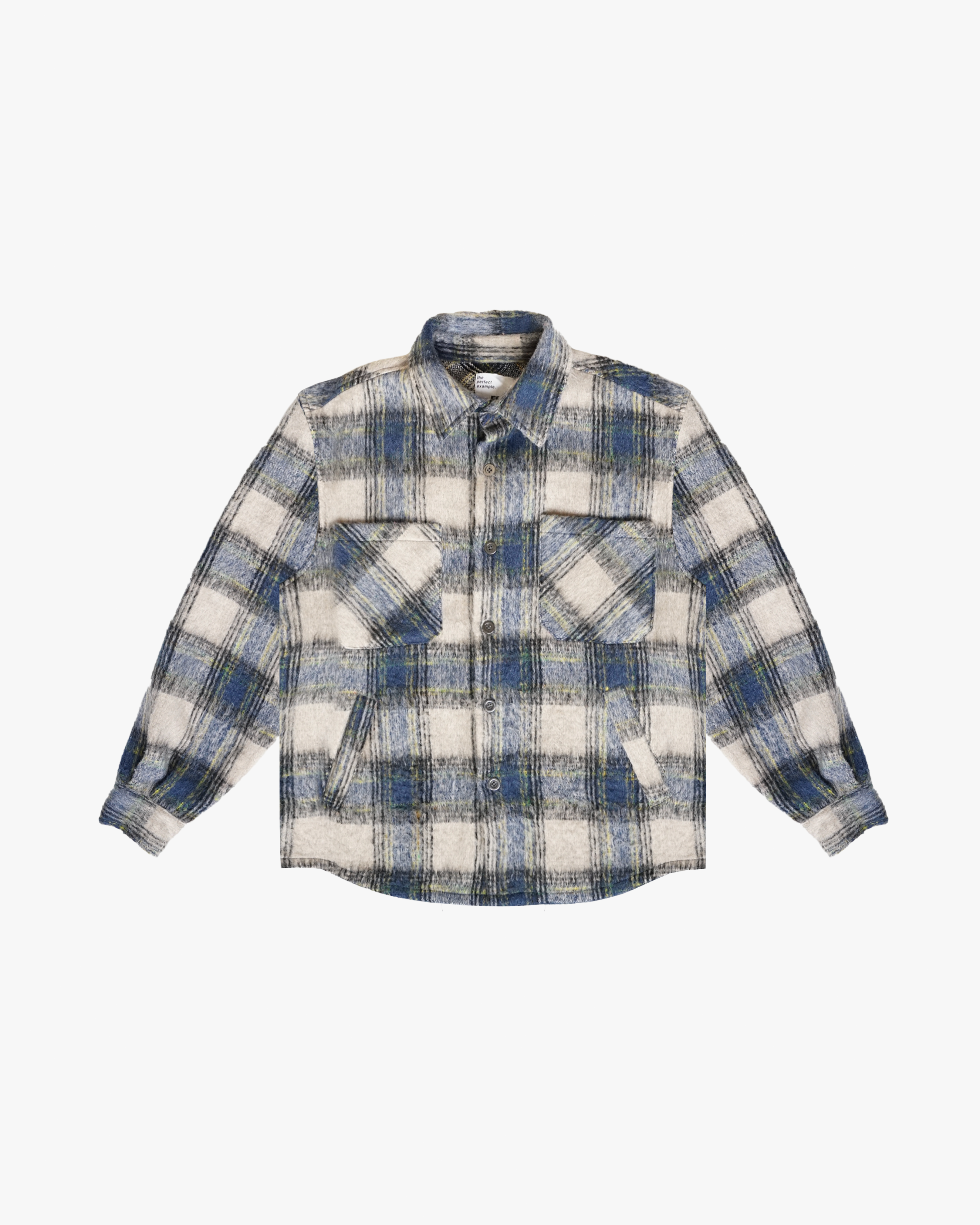 EPTM Side Slit Flannel - Blue/Grey EPTM Side Slit Flannel - Blue/Grey