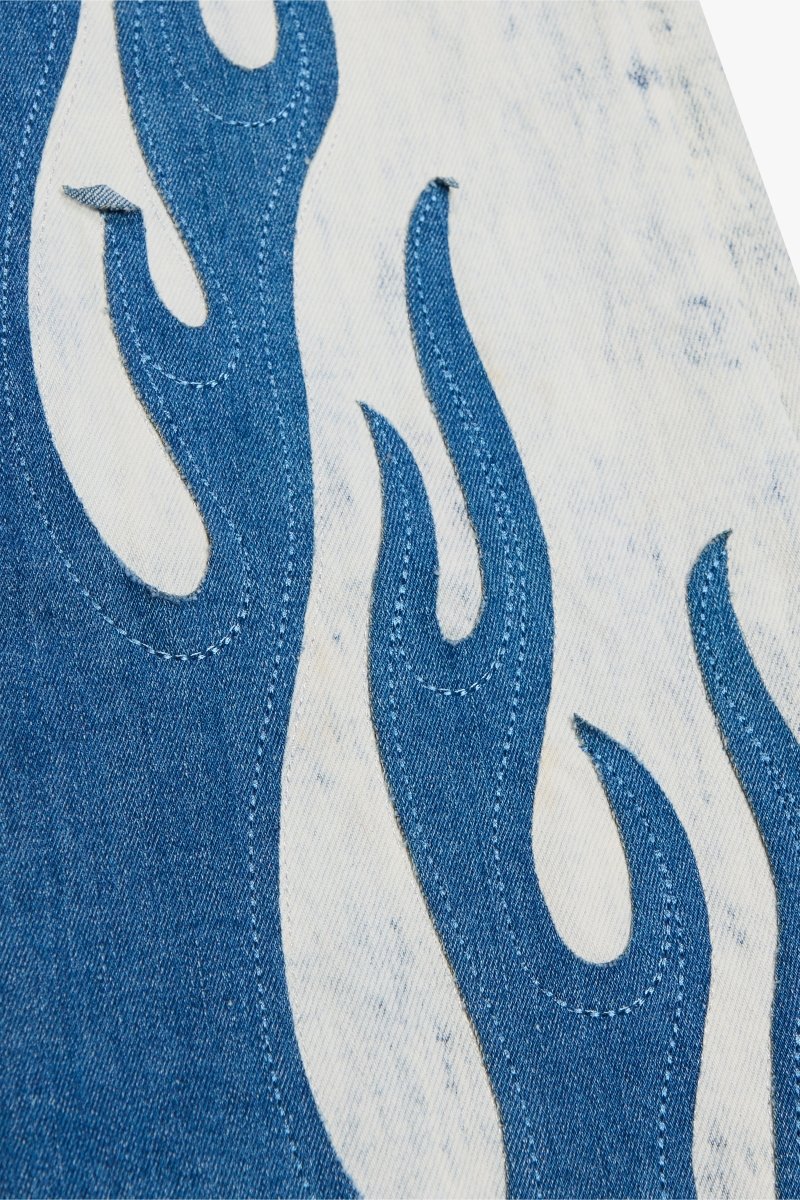 "FLAME" STACKED FLARE JEAN LIGHT BLUE "FLAME" STACKED FLARE JEAN LIGHT BLUE