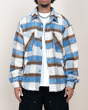 EPTM Side Slit Flannel - Blue/Brown EPTM Side Slit Flannel - Blue/Brown