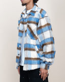 EPTM Side Slit Flannel - Blue/Brown EPTM Side Slit Flannel - Blue/Brown