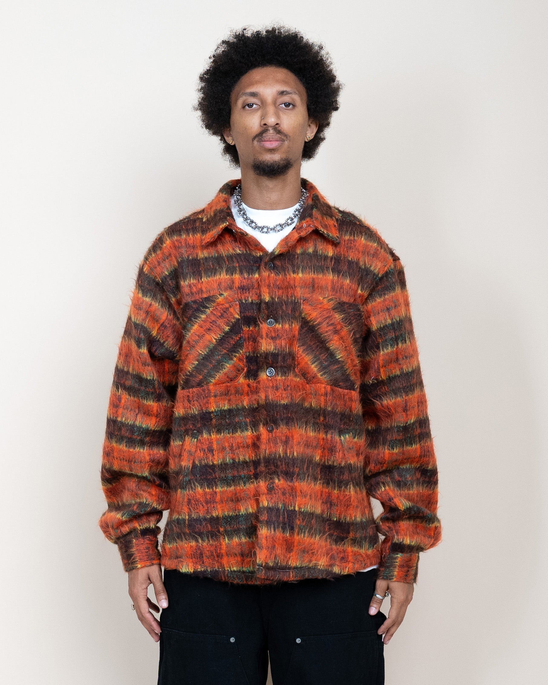 EPTM Side Slit Flannel - Blood Orange EPTM Side Slit Flannel - Blood Orange