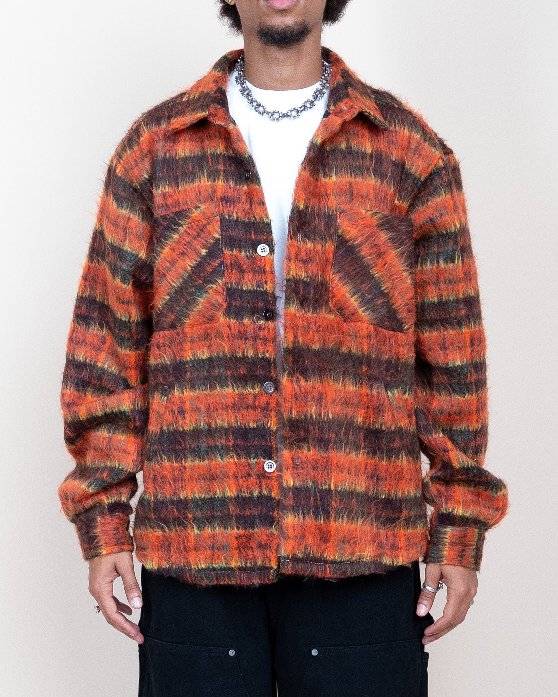 EPTM Side Slit Flannel - Blood Orange EPTM Side Slit Flannel - Blood Orange