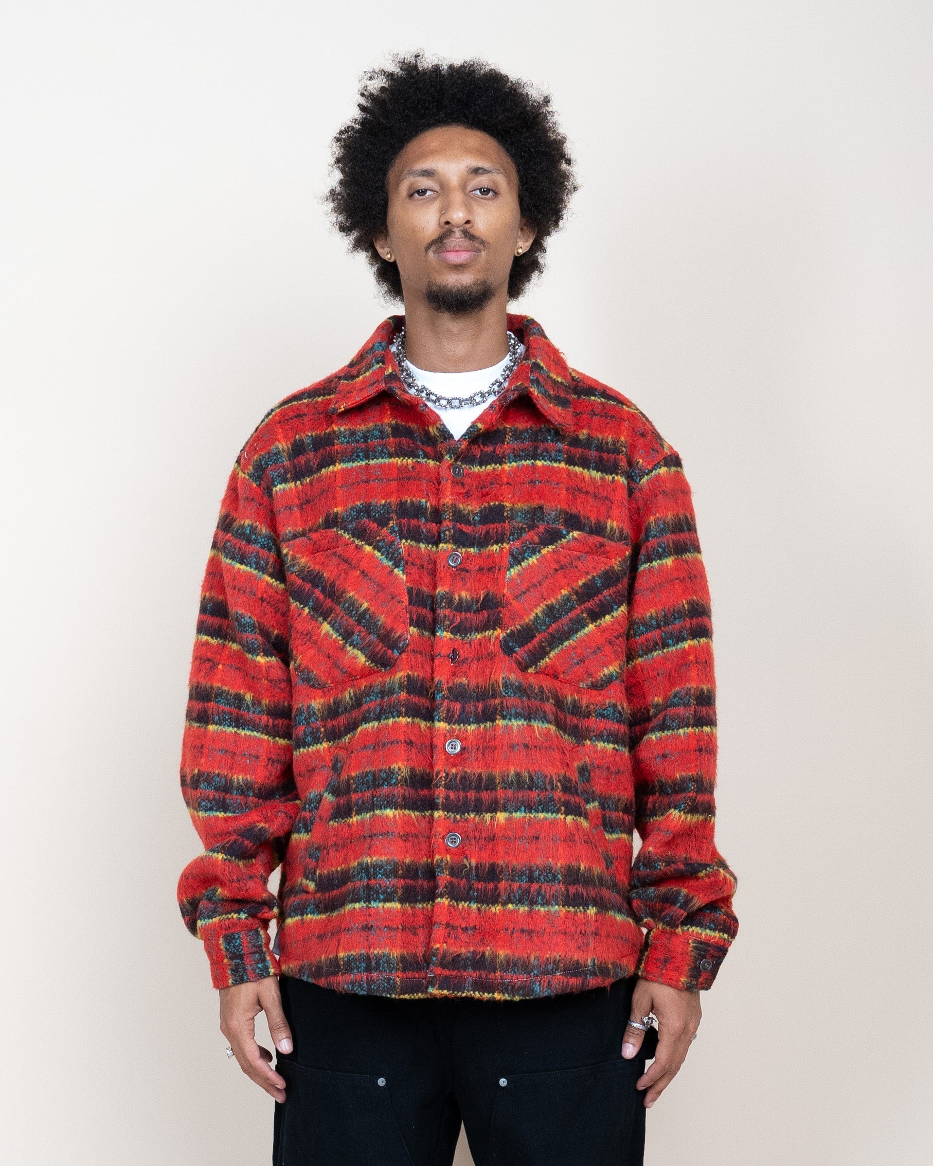 EPTM Side Slit Flannel - Tomato EPTM Side Slit Flannel - Tomato