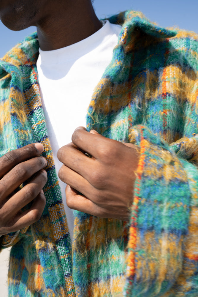 EPTM Side Slit Flannel - Teal EPTM Side Slit Flannel - Teal