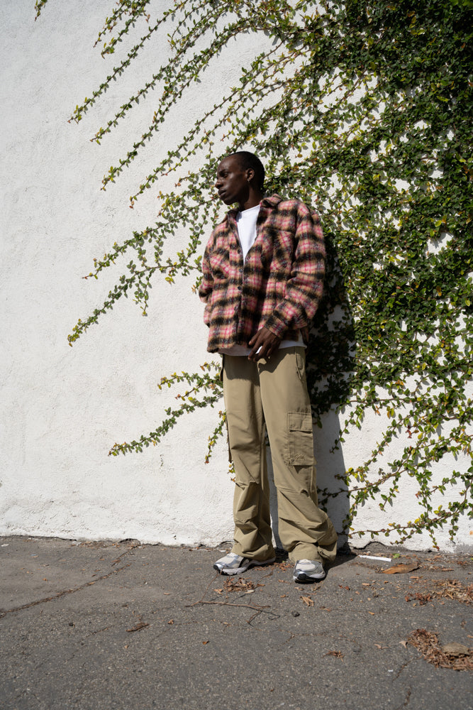 EPTM Side Slit Flannel - Pink EPTM Side Slit Flannel - Pink