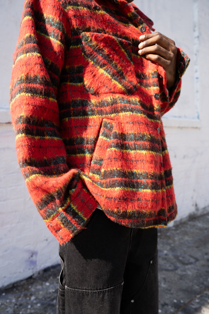 EPTM Side Slit Flannel - Tomato EPTM Side Slit Flannel - Tomato