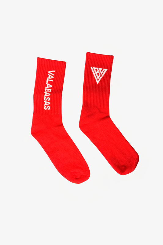 Footprint Socks Red