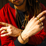 Micro Ruby Necklace Pendant & Rope Chain Micro Ruby Necklace Pendant & Rope Chain