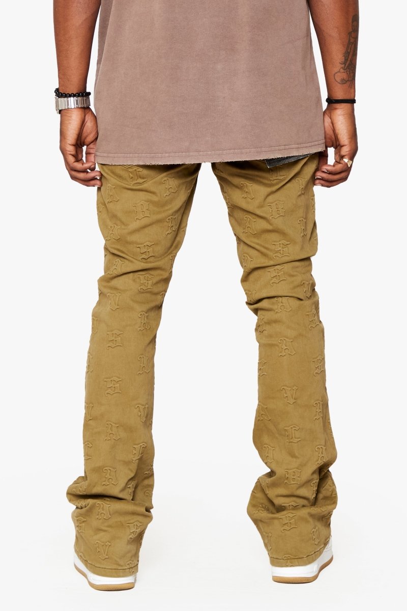 "FRITH” STACKED FLARE JEAN GREEN "FRITH” STACKED FLARE JEAN GREEN