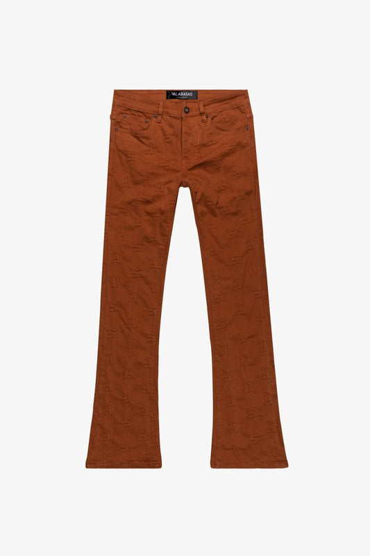 "FRITH”  STACKED FLARE JEAN TANGERINE