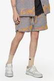 "GHOST HANDS" TAPESTRY SHORTS WHITE "GHOST HANDS" TAPESTRY SHORTS WHITE