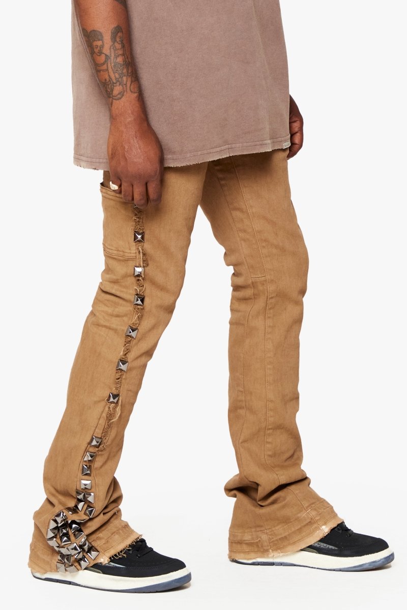 "GLAZ" STACKED FLARE JEAN SAND DRIFT "GLAZ" STACKED FLARE JEAN SAND DRIFT