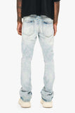 Glim Stacked Flare Jeans Light Blue Wash Glim Stacked Flare Jeans Light Blue Wash