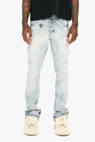 Glim Stacked Flare Jeans Light Blue Wash Glim Stacked Flare Jeans Light Blue Wash