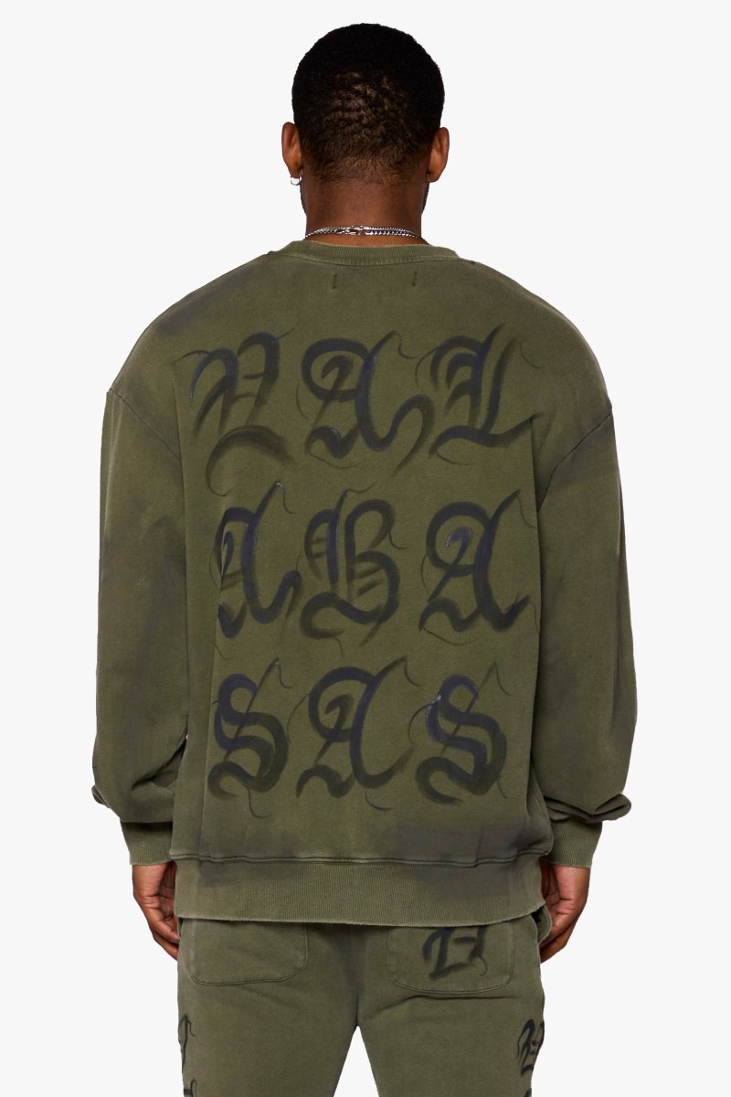 "GLYPHIQUE" LONG SLEEVE OLIVE "GLYPHIQUE" LONG SLEEVE OLIVE