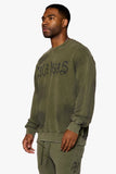 "GLYPHIQUE" LONG SLEEVE OLIVE "GLYPHIQUE" LONG SLEEVE OLIVE