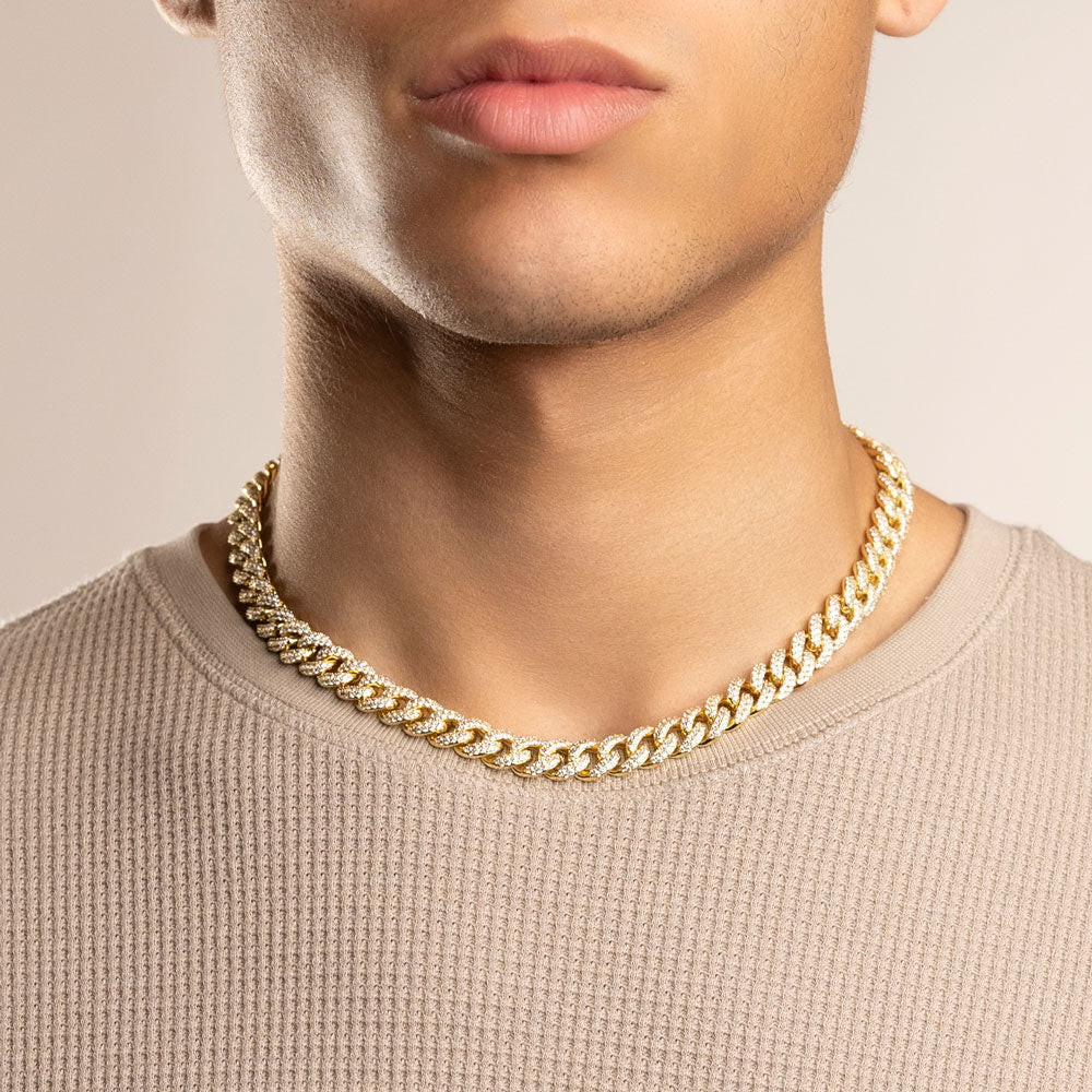 Diamond Cuban Link Chain (10mm) Diamond Cuban Link Chain (10mm)