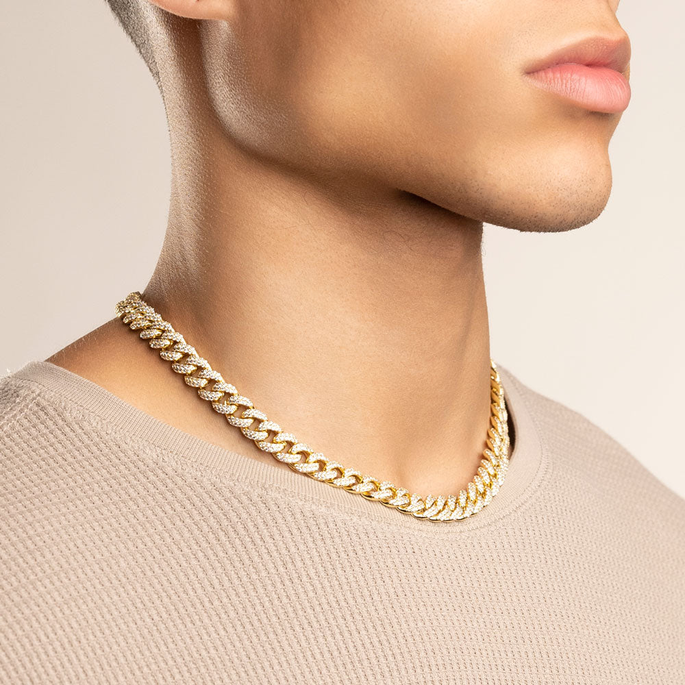 Diamond Cuban Link Chain (10mm) Diamond Cuban Link Chain (10mm)