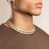 Diamond Baguette Straight Edge Cuban Chain 18mm Diamond Baguette Straight Edge Cuban Chain 18mm