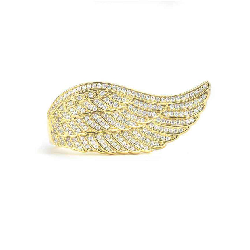 Men's Diamond Angel Wing Ring Men's Diamond Angel Wing Ring