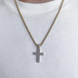 10k Solid Gold Diamond Cross Necklace Pendant 10k Solid Gold Diamond Cross Necklace Pendant