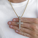 10k Solid Gold Diamond Cross Necklace Pendant 1.35 CTW 10k Solid Gold Diamond Cross Necklace Pendant 1.35 CTW