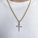 10k Solid Gold Diamond Nail Cross Pendant (.15 CTW) 10k Solid Gold Diamond Nail Cross Pendant (.15 CTW)