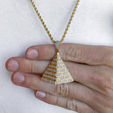 10k Solid Gold Diamond Pyramid Necklace Pendant .50 CTW 10k Solid Gold Diamond Pyramid Necklace Pendant .50 CTW