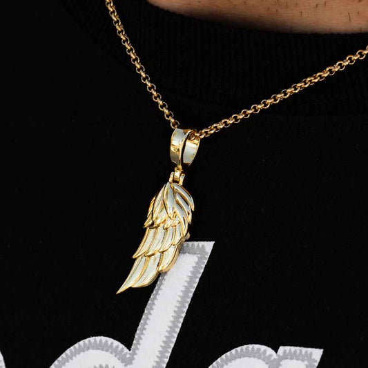 Wing Necklace Pendant & Cable Chain