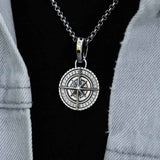 Diamond Compass Necklace Pendant & Cable Chain Diamond Compass Necklace Pendant & Cable Chain