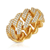 Straight Edge Diamond Cuban Ring Straight Edge Diamond Cuban Ring