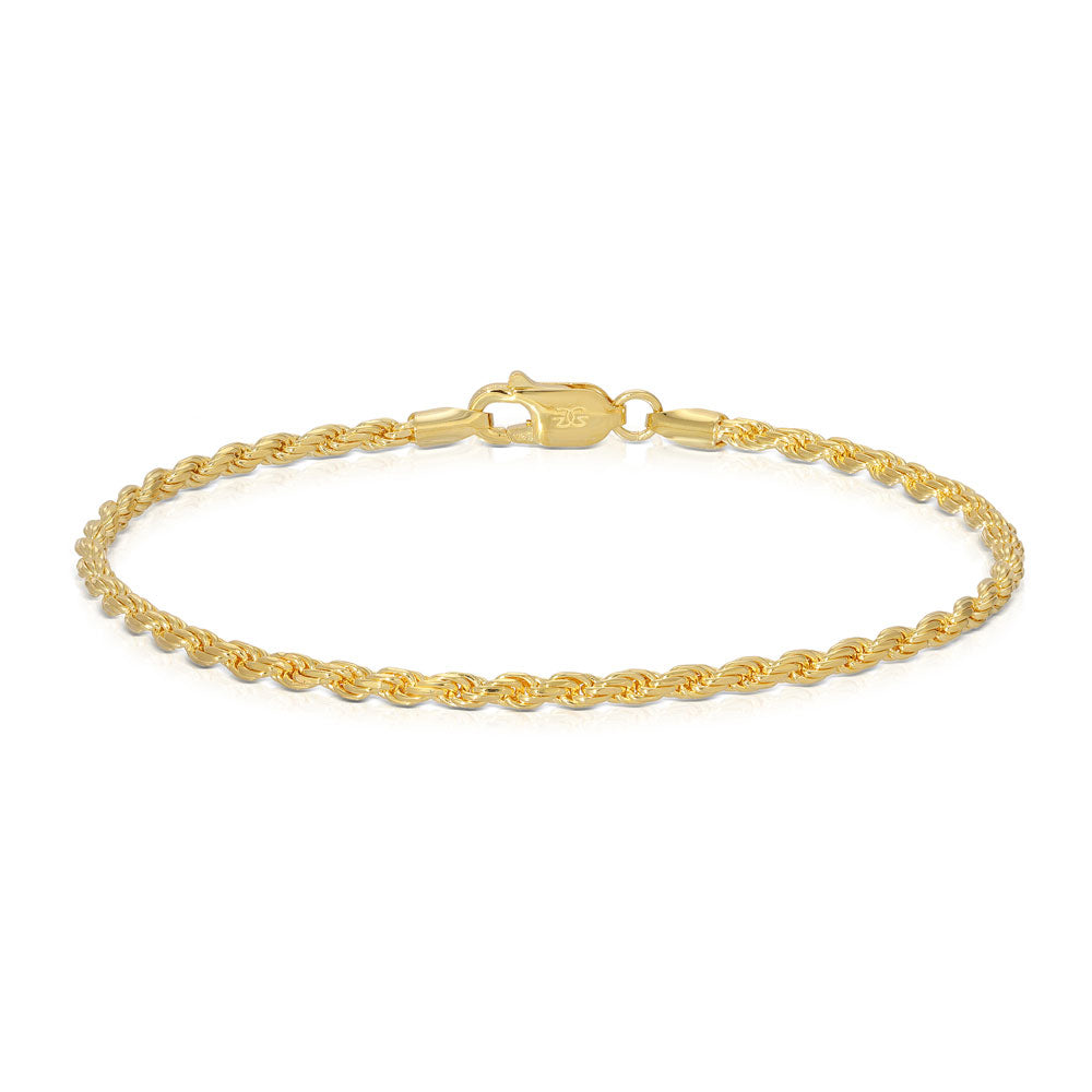 Vermeil Rope Bracelet 2.5mm Vermeil Rope Bracelet 2.5mm