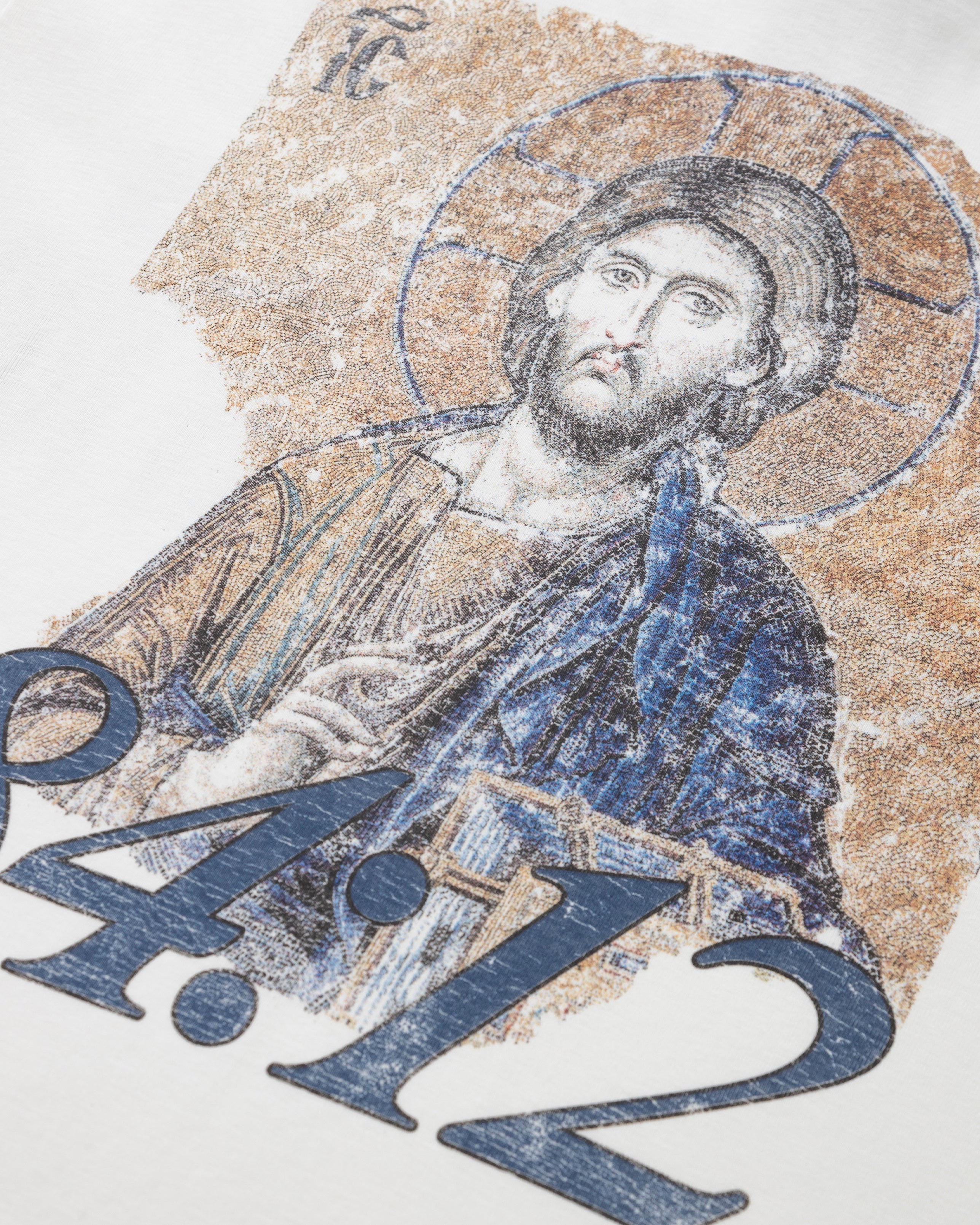 Gratia Plena Pantocrator Boxy Fit Tshirt White Gratia Plena Pantocrator Boxy Fit Tshirt White