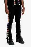 Groovy Stacked Flare Jean Jet Black Groovy Stacked Flare Jean Jet Black