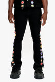 Groovy Stacked Flare Jean Jet Black Groovy Stacked Flare Jean Jet Black