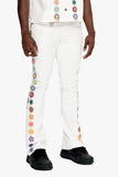 Groovy Stacked Flare Jean White Groovy Stacked Flare Jean White
