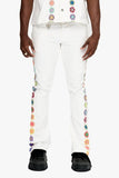Groovy Stacked Flare Jean White Groovy Stacked Flare Jean White
