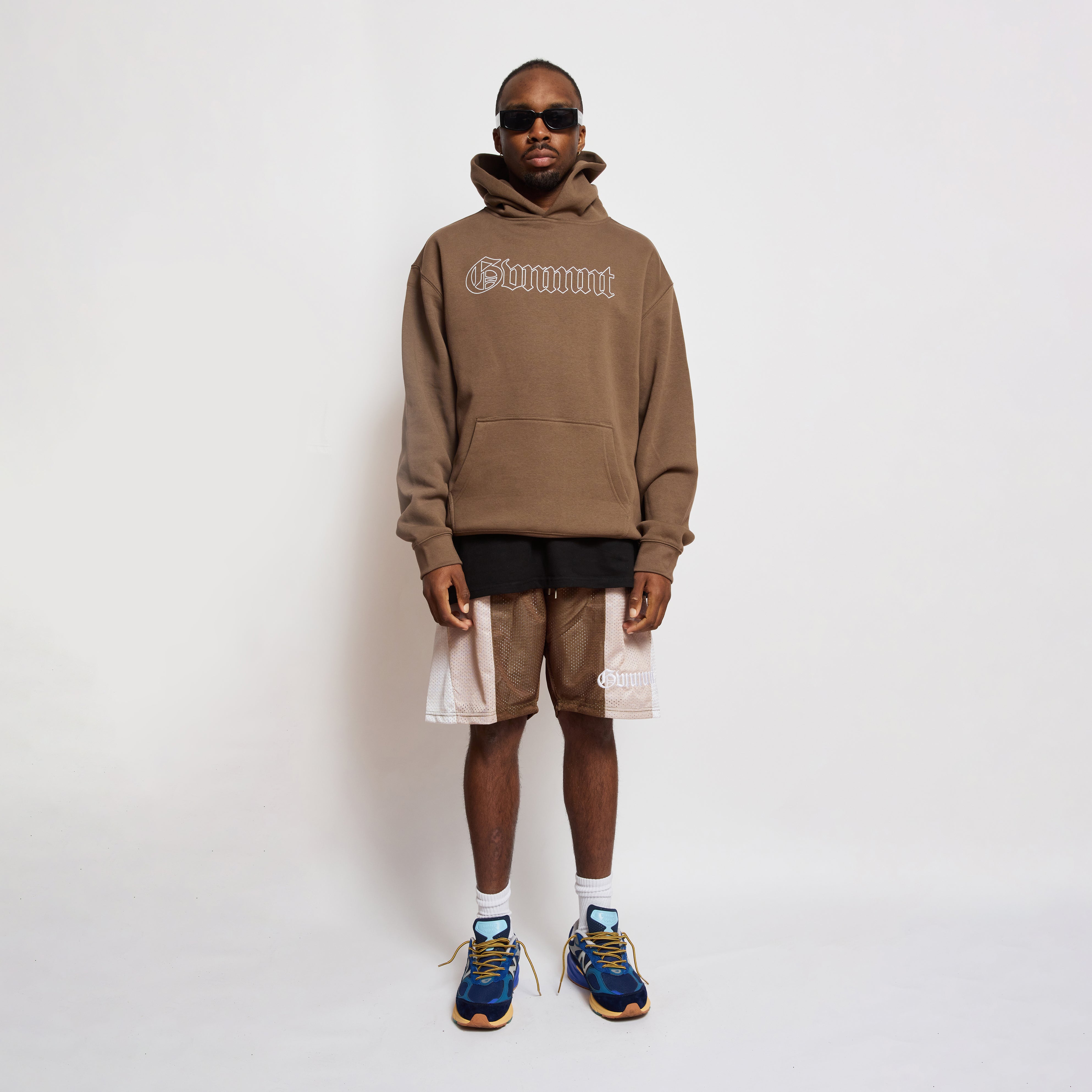 Old English Hollowed Hoodie - Chocolate Old English Hollowed Hoodie - Chocolate