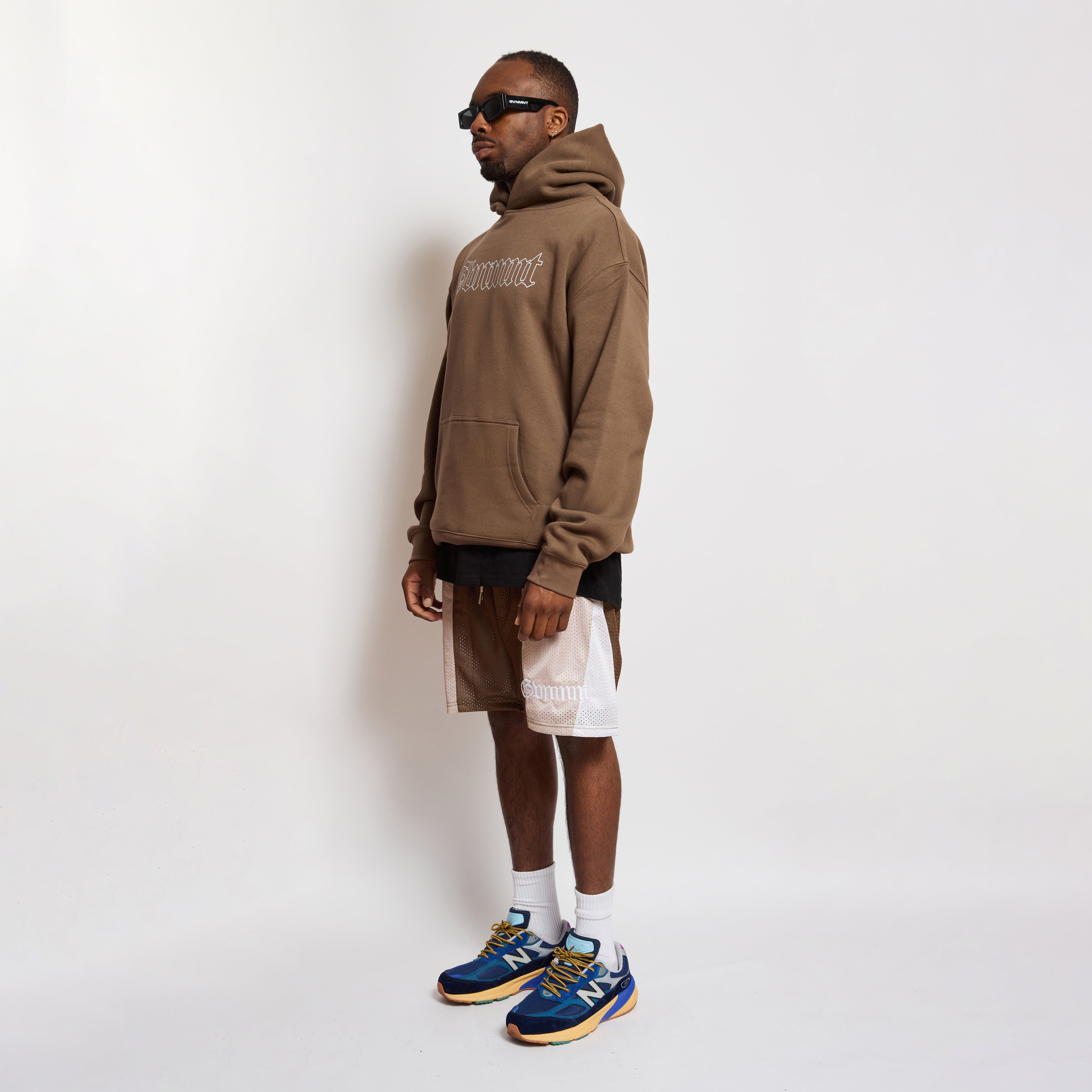 Old English Hollowed Hoodie - Chocolate Old English Hollowed Hoodie - Chocolate