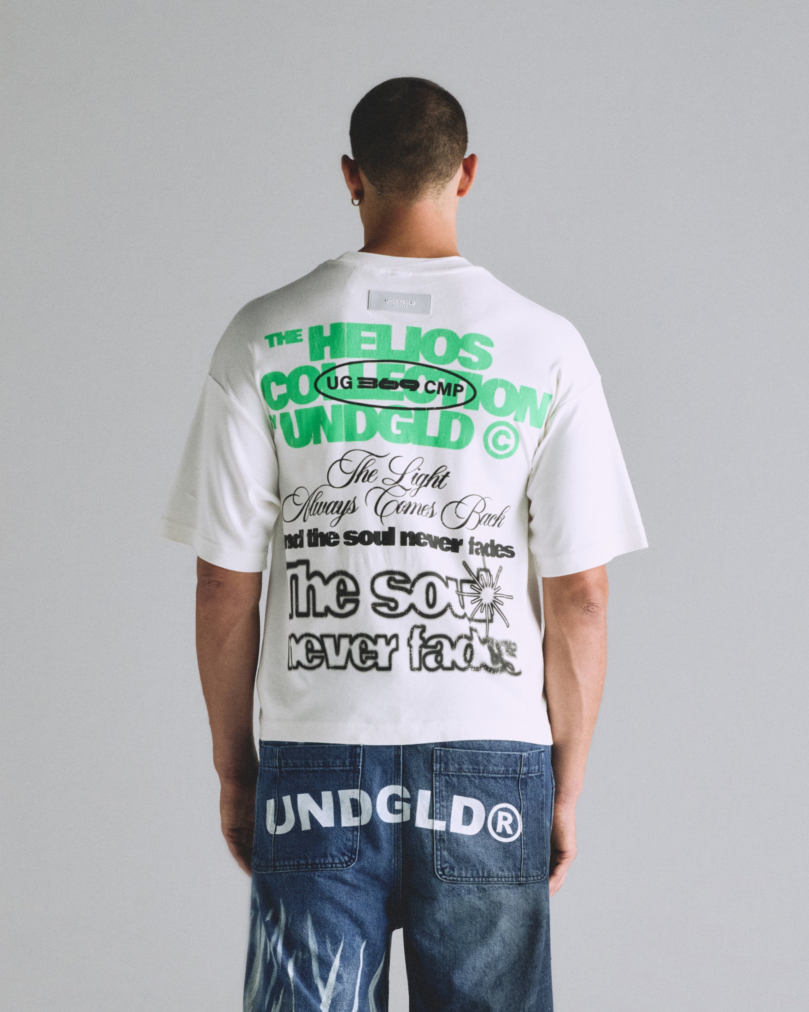 Helios Face Boxy Fit Tshirt White Helios Face Boxy Fit Tshirt White