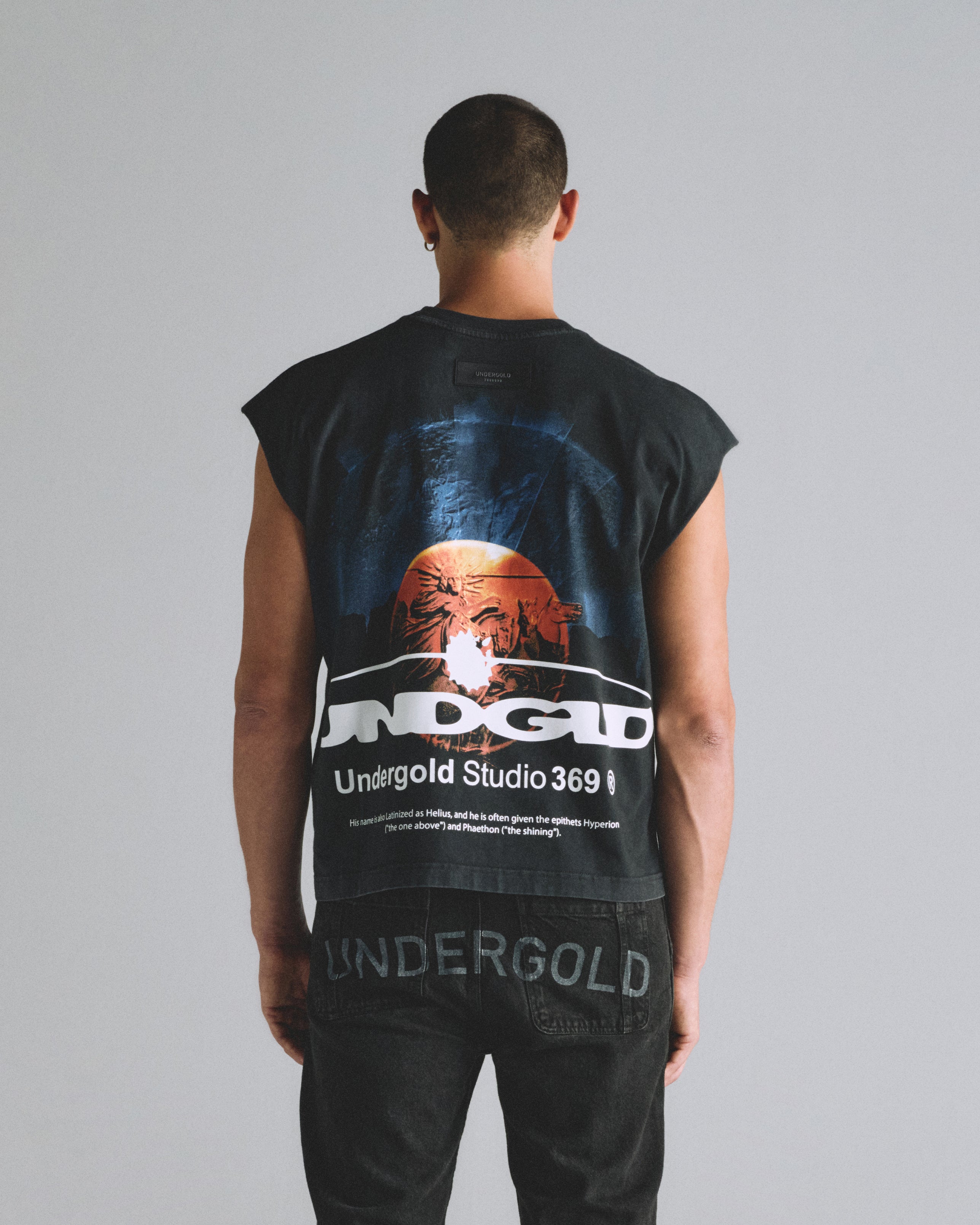 Helios Phases Sleeveless Tshirt Vintage Black Helios Phases Sleeveless Tshirt Vintage Black