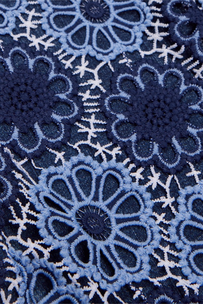 "HONEYCOMB" STACKED FLARE JEAN SAPHIRE CASCADE "HONEYCOMB" STACKED FLARE JEAN SAPHIRE CASCADE